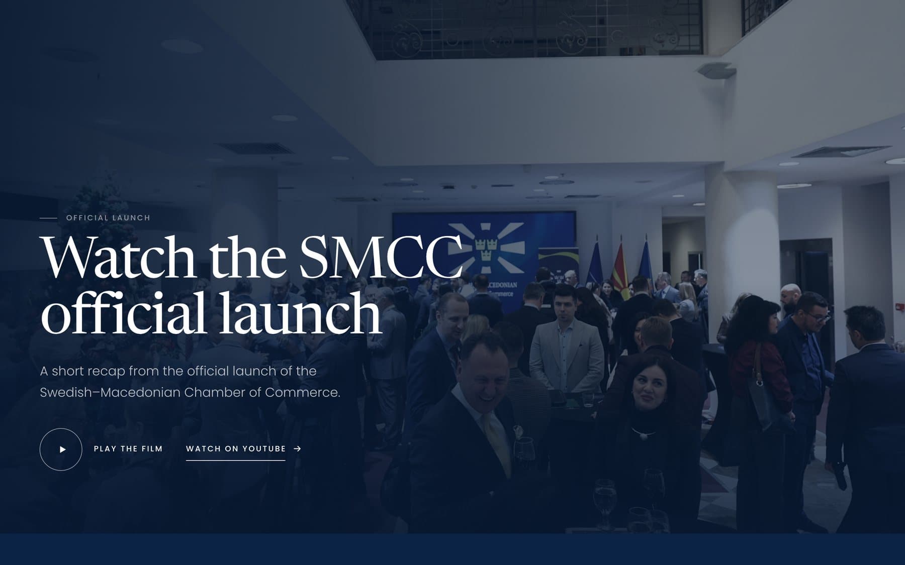 Watch the SMCC official launch, over a photo of the launch event.